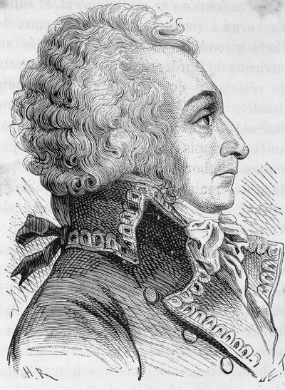 将軍Alexandre Viscount de Beauharnais (1760-1794)の肖像、1793年にマインツを悪く守ったことを非難され、ギロチンにかけられる-Henri Martinの「L