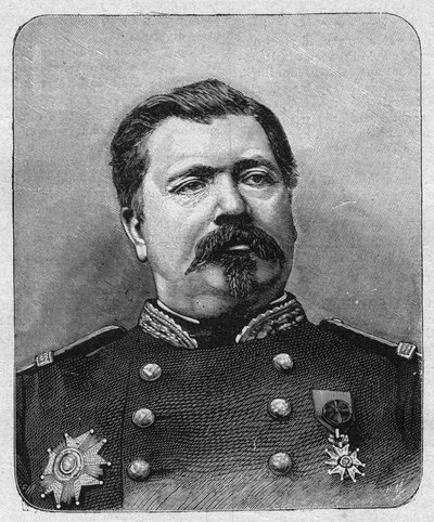 レジオンドヌール大理事長のダヴォー将軍（1829年頃）の肖像。1895年12月12日付の「La gazette du dimanche」に掲載されたエングレーヴィング。 作： French School