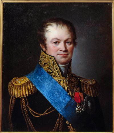 アンリ・フランソワ・マリー・シャルパンティエ将軍（1769-1831）と三人の帝王たちの肖像 エコール・フランセーズの絵画19世紀 パリ、レギオン博物館 - 3人の帝王の勲章を持つアンリ・フランソワ・マリー・シャルパンティエ将軍（1769-1831）の肖像 作： French School