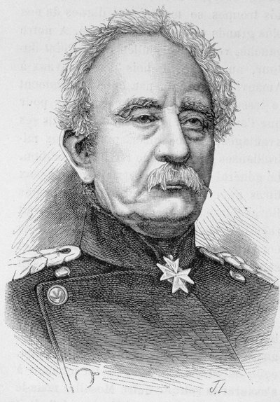 カール・フリードリッヒ・フォン・シュタインメッツ将軍（1796～1877年）の肖像 - アンリ・マルタンの「L