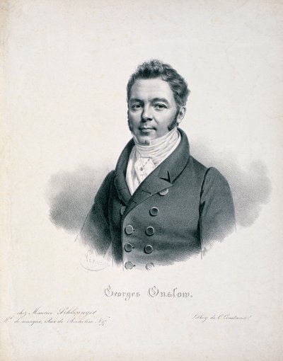 C.コンスタンスによって彫刻されたジョージオンスロー（1784-1853）の肖像画 作： French School