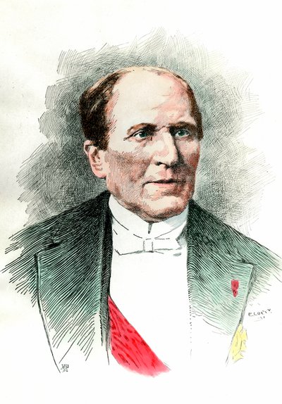ジョルジュ・ユージン・オスマン（オスマン男爵）（1809-1891）の肖像。19世紀のエングレーヴィング。個人蔵。 作： French School