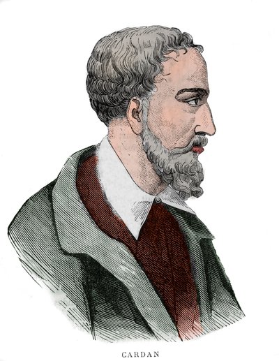 ジェロラモ・カルダーノの肖像（Girolamo Cardano, Hieronymus Cardanus or Jerome Cardan 作： French School
