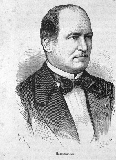 オスマンの肖像（1809～1891）フランスの政治家-アンリ・マルタン著「フランス史」より 作： French School