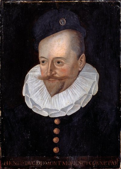 モンモランシー公アンリ1世の肖像（1534-1614年） 16世紀フランス派の絵画。薄暗い。0.31 x 0.22 m. ヴェルサイユ宮殿、ヴェルサイユ宮殿とトリアノンの城 作： French School