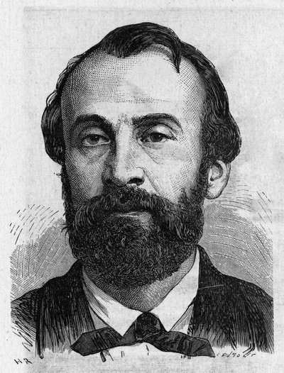 フランスのエンジニア、Henry Giffard (1825 - 1882) のポートレート - "Album of Science; illustrious scientists; Great discoveries" 1896年に掲載。 作： French School
