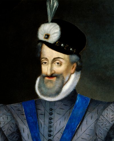ヘンリー4世（1553-1610）フランス王の肖像。詳細17世紀の匿名のフランス絵画。キャンバスに油彩。ディム：0,95x1,13m。必須項目。サリー・シュル・ロワール、シャトー・ド・サリー 作： French School