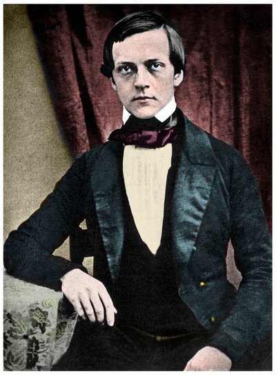 ヘルマン・フォン・ヘルムホルツ（1821-1894）の肖像。ドイツの物理学者、解剖学者、生理学者。 作： French School