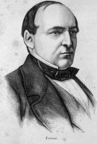 フランスの作家・大臣であるイポリット・フォートゥール（1811-1856）の肖像 - アンリ・マルタンの「L
