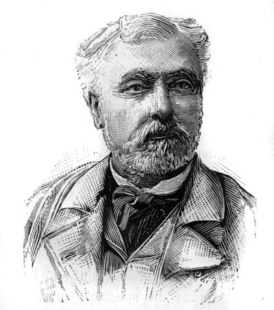 フランスの提督・政治家であるHyacinthe Laurent Theophile Aube (1826-1890)の肖像。1月16日付「Le Monde Illustré」に掲載されたエングレーヴィング 作： French School