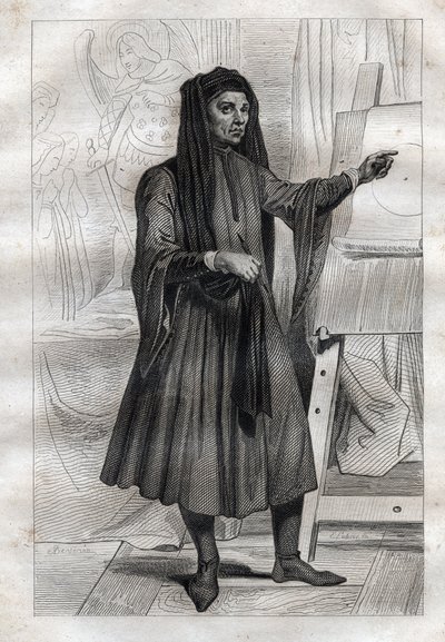 イタリア人画家ジョット・ディ・ボンドーネの肖像（Ambrogiotto di Bondone 作： French School