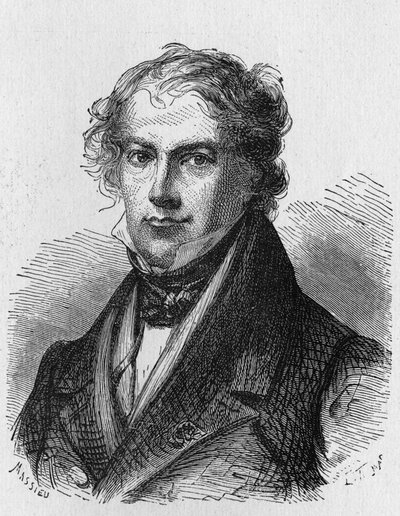 フランスの物理学者J.B.Biot(1774 - 1862)の肖像 - "Album de la Science; illustrious scientists; Great discoveries" 1896年 作： French School