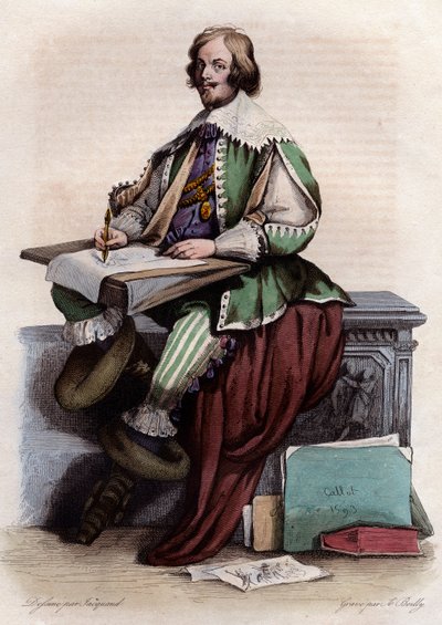 ジャックカロ（1592-1635）、フランスの版画家、製図工の肖像 作： French School