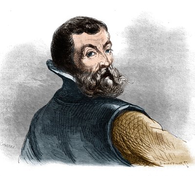フランスの航海士・探検家であるジャック・カルティエ（1491-1557）の肖像。 作： French School