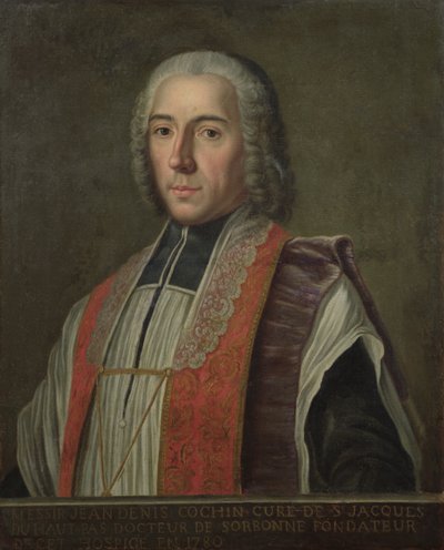 ジャック・デニス・コーチンの肖像（1726-83）ホピタル・サンジャックの創設者 作： French School