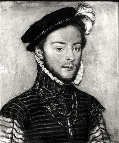 ジャック・ド・サヴォワの肖像（1531-85）ヌムール公、1565年頃 作： French School