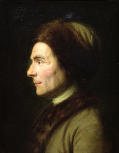 ジャン・ジャック・ルソーの肖像（1712-78） 作： French School