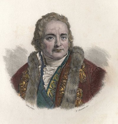 フランスの化学者・政治家であるシャンテループ伯爵ジャン・アントワーヌ（Jean - Antoine）・シャパル（1756-1832）の肖像。"Portraits of Useful Men "にて 作： French School