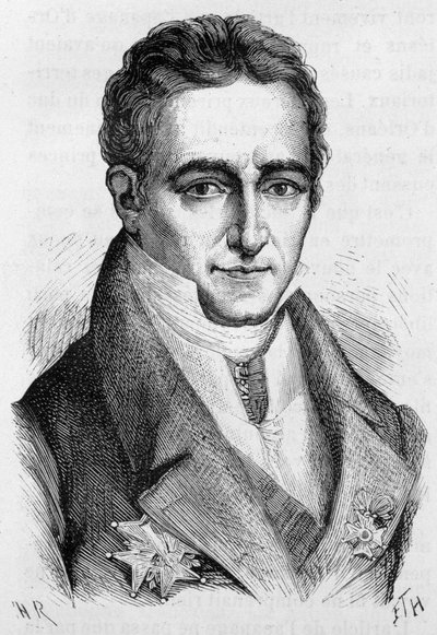 フランスの政治家、ヴィレ伯爵ジャン・バティスト（Jean-Baptiste）の肖像（1773～1854年）-アンリ・マルタンの「L