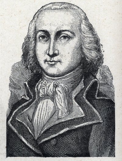 フランス革命の将軍であるバレンシア伯爵（1757-1822）、ジャン・バティスト・サイラス・アデレード・ド・ティンブルヌ・ド・ティエンブルヌ・ディット・バレンシアの肖像。1889年のエングレーヴィング。個人蔵。 作： French School