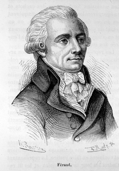 フランスの政治家ジャン・フェロー（またはフェロー）の肖像（1764年～1795年） - アンリ・マルタンの「L