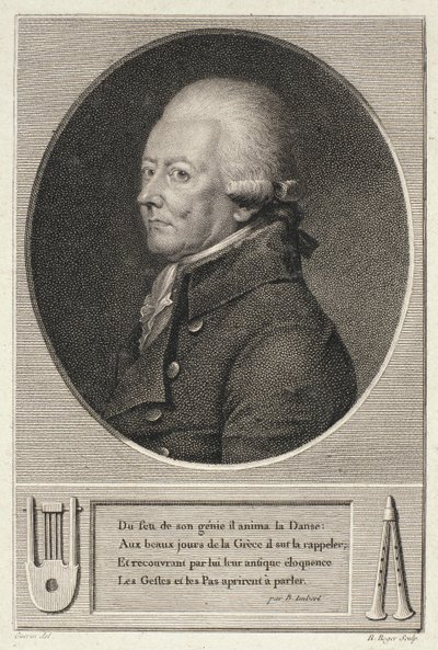 ロジャーによって彫刻されたジャンジョルジュノベール（1727〜1810年）の肖像画 作： French School