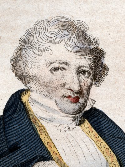 フランスの博物学者で動物学者であるジョルジュキュヴィエ（1769-1832）として知られるジャンレオポルドニコラフレデリックキュヴィエの肖像。 作： French School