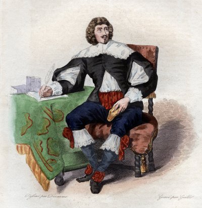 フランス人作家、ジャンルイグエズドゥバルザック（1597-1654）の肖像。 作： French School