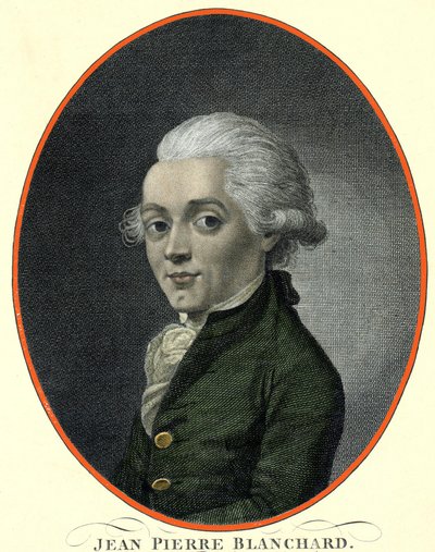 ジャン・ピエール（Jean-Pierre）・ブランシャール（1753-1809）の肖像（フランスの飛行機乗り）。 作： French School