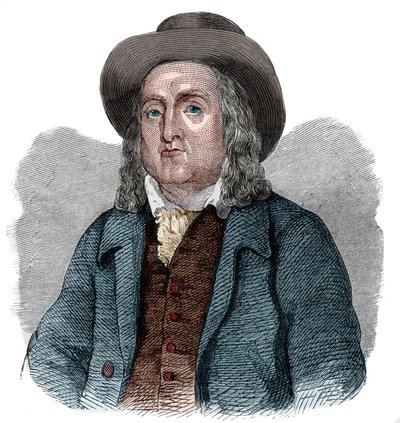 ジェレミー・ベンサム（1748-1832）、英国の哲学者、経済学者、理論学者の肖像。 作： French School
