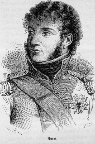 ヨアヒム・ムラット（1767-1815）の肖像 - アンリ・マルタンの『フランス史』に掲載されている。 作： French School