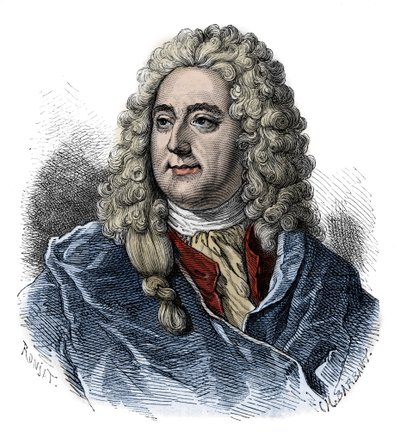 ジョン・ロー（1671 - 1729）の肖像 スコットランドの財政責任者（カンカンポワ通りのイベント） - フランソワ・ギゾーによる「L