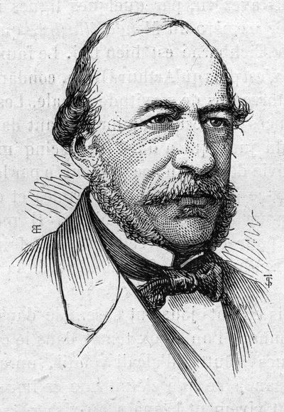 フランスの詩人・学者であるジョセフ・オトラン（1813-1877）の肖像。1874年3月14日付「Le Monde Illustré」883号に掲載された版画。 作： French School