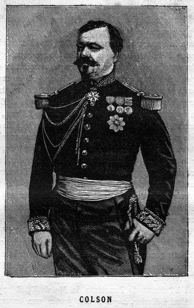 フランス軍総司令官Joseph Emile Colson (1821-1870)の肖像。"Les Illustrations De L