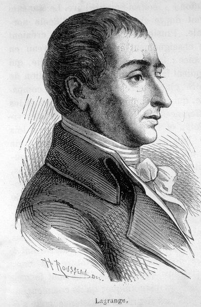 フランスの数学者ラグランジュ伯爵ジョセフ・ルイ（1736-1813）の肖像-アンリ・マルタンの「L