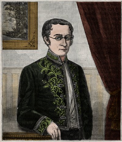 Joseph Louis Gay-Lussac (1778-1850), フランスの化学者の肖像 - Louis-Joseph Gay-Lussac (Louis Joseph Gay Lussac) (1778-1850), フランスの物理学者・化学者の肖像 - Aleによる「Sciences made available to all - physics and chemistry popular」のエングレーヴィング。 作： French School