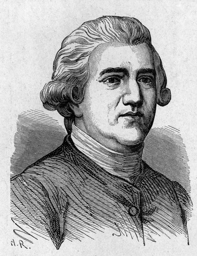 ジョサイア・ウェッジウッド（1730-1795）の肖像 - 1896年の "Album of Science; illustrious scholars; Great Discoveries "に掲載。 作： French School
