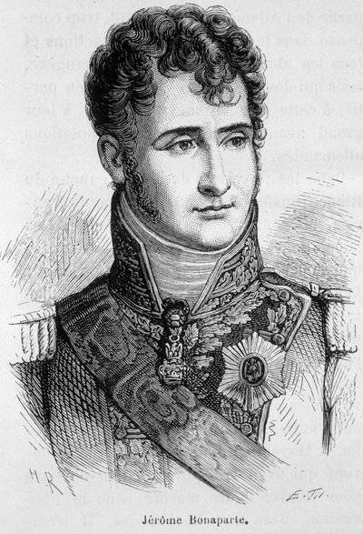 ジェローム・ボナパルト（1784～1860年）の肖像 - アンリ・マルタン作「フランス史」より 作： French School