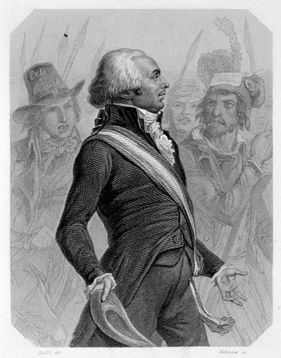 フランスの政治家であるJérome Pétion de Villeneuve（1756-1794）の肖像。ラマルティーヌの「ジロンダンの歴史」では 作： French School