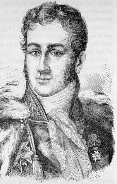 フランスの政治家、ジュール・ド・ポリニャック（1780～1847年）の肖像 - アンリ・マルタンの「L