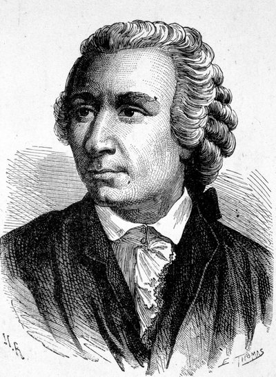 スイスの数学者、レオン（レオンハルト）・オイラー（1707-1783）の肖像画。1896年の "Album of Science; illustrious scientists; Great discoveries "に掲載されています。 作： French School
