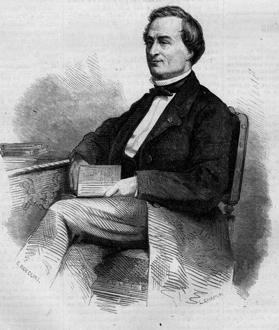 ルイ・ベルナール・ボンジャン（1804-1871）の肖像。1863年3月14日付「Le Monde Illustré」309号に掲載された版画。 作： French School
