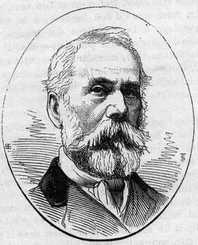 フランスの彫刻家ルイ・フランソワ（1814-1888）の肖像。1874年5月2日付「Le Monde Illustré」890号に掲載された版画。 作： French School