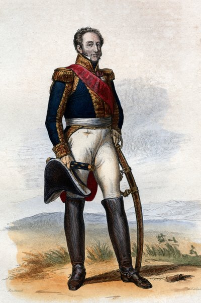 ルイガブリエルスシェ（1770-1826）、第1デュクダルブフェラ、フランス元帥の肖像画。 作： French School