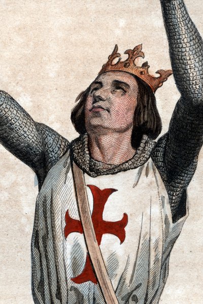 フランスのルイ9世（Saint Louis）（1214-1270）、フランス国王の肖像。 作： French School