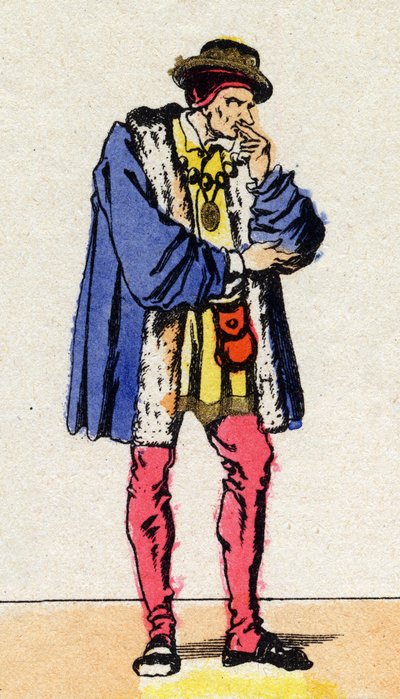 フランス王ルイ11世（1423-1483）の肖像。 作： French School