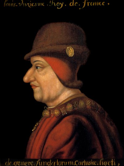 フランス王ルイ11世（1423-1483）の肖像。17世紀のフランス派。 作： French School