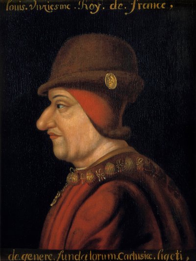 フランス王ルイ11世（1423-1483）の肖像。17世紀のフランス派。プレシ・レ・トゥール（プレシ・レ・トゥール）（Plessis-les-Tours 作： French School