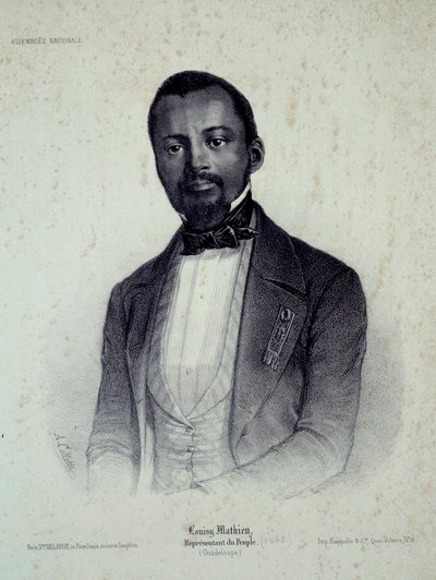 ルイィ・マチュー（1817-1874）の肖像（グアドループの元奴隷、副官） 19世紀のエングレーヴィング シャルトル、Musee des Beaux Arts 作： French School