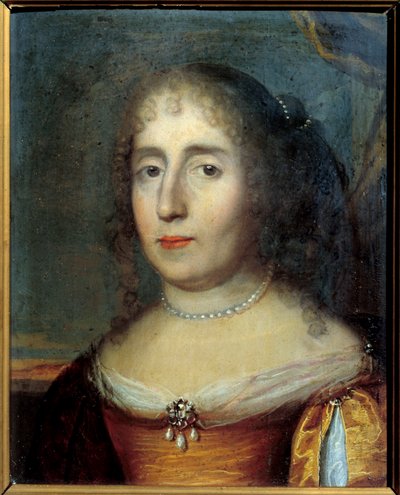 マダム・ド・スクデリ（またはマドレーヌ・ドゥ・スクデリ（1607 - 1701）、フランスの文学者）の肖像。フランス派の匿名絵画 作： French School